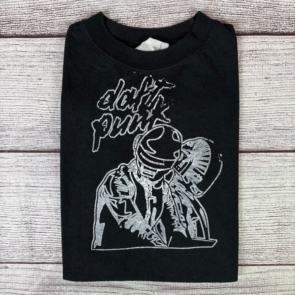 Vintage Y2k Daft Punk Black Graphic Band T-shirt
